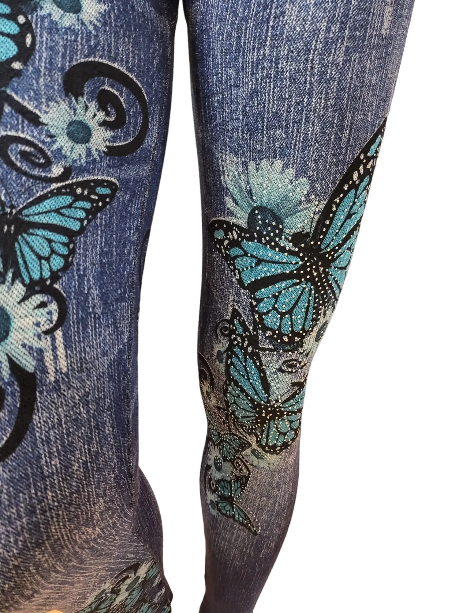 Rhinestone Accent Leggings
